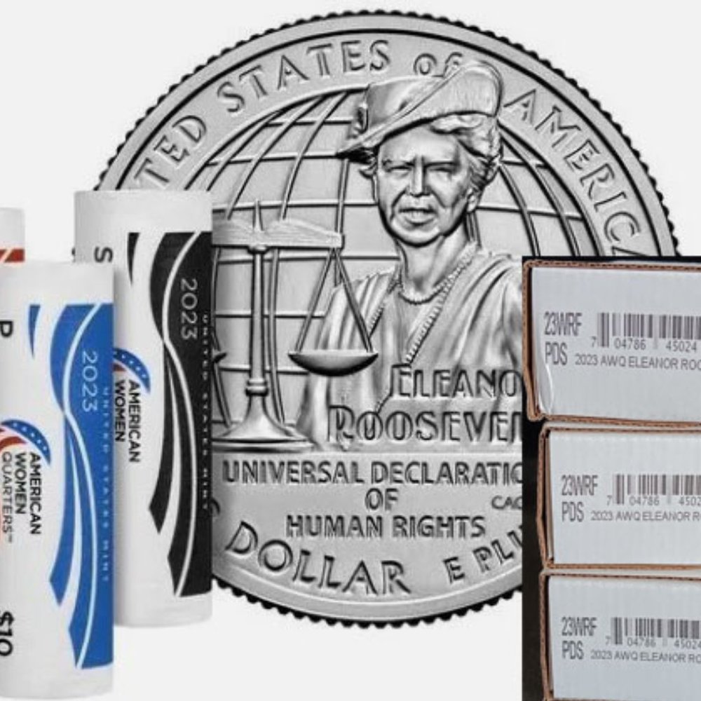 2023 Eleanor Roosevelt 9 Mint Rolls PDS-3 Sealed Box Sets First Day/First Strike